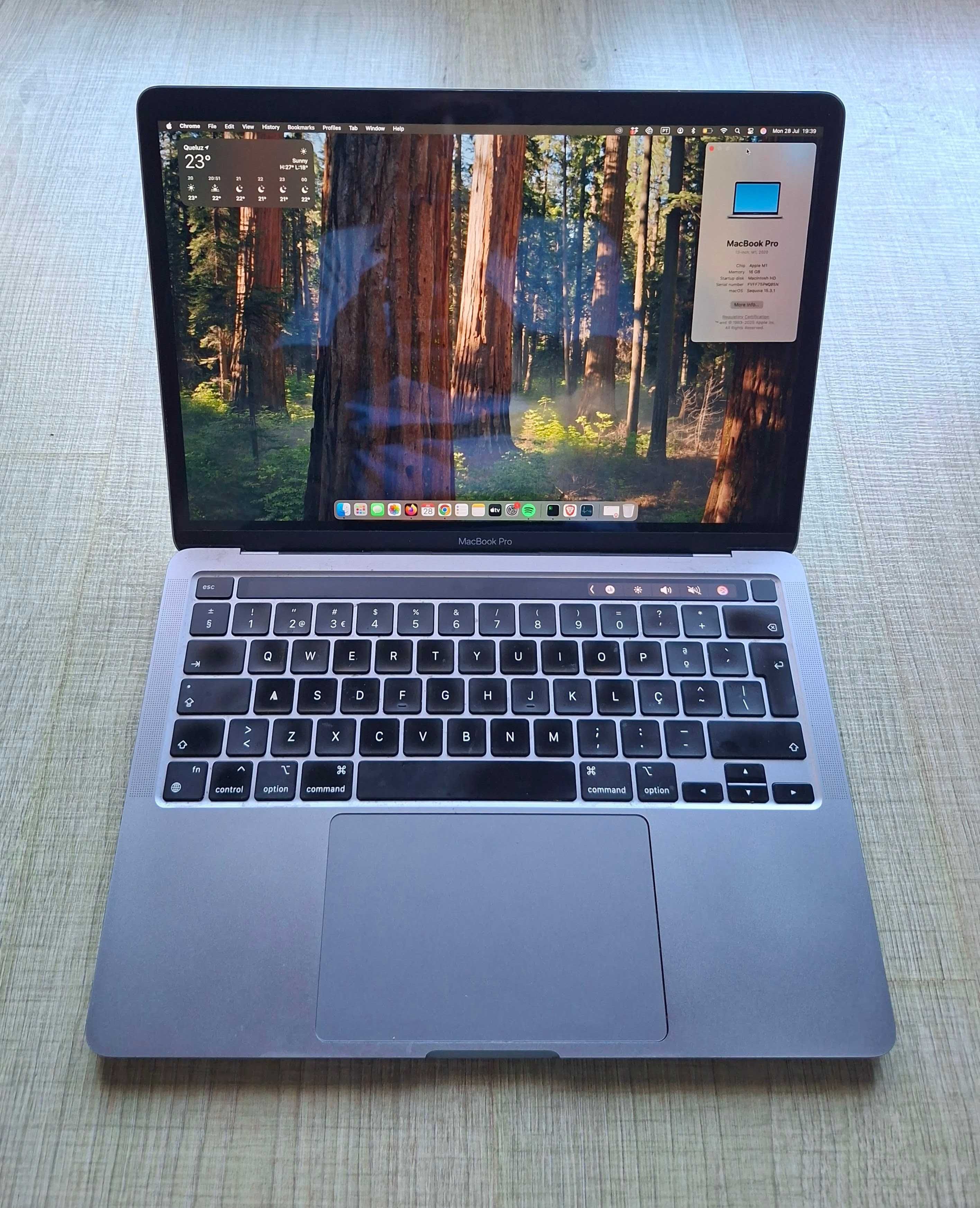 MacBook Pro M1 13" (2021) - 16GB RAM / 256GB SSD - C/ Touch Bar