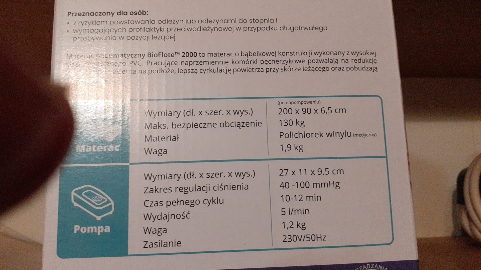 Materac rehabilitacja przeciwodlezynowy