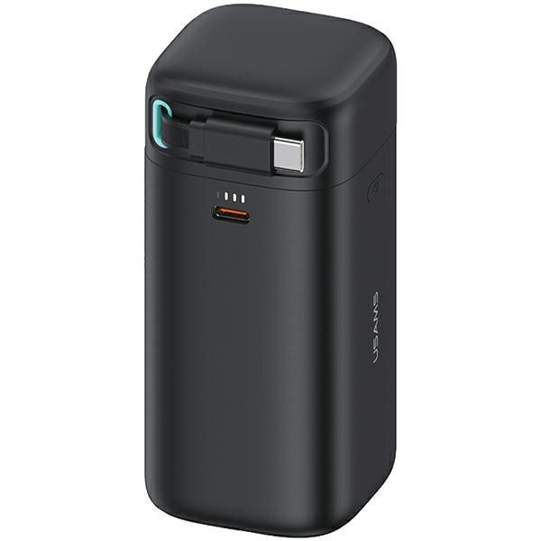 USAMS Powerbank ze zwijanym kablem USB-CRetractable 18000 mAh PD45W