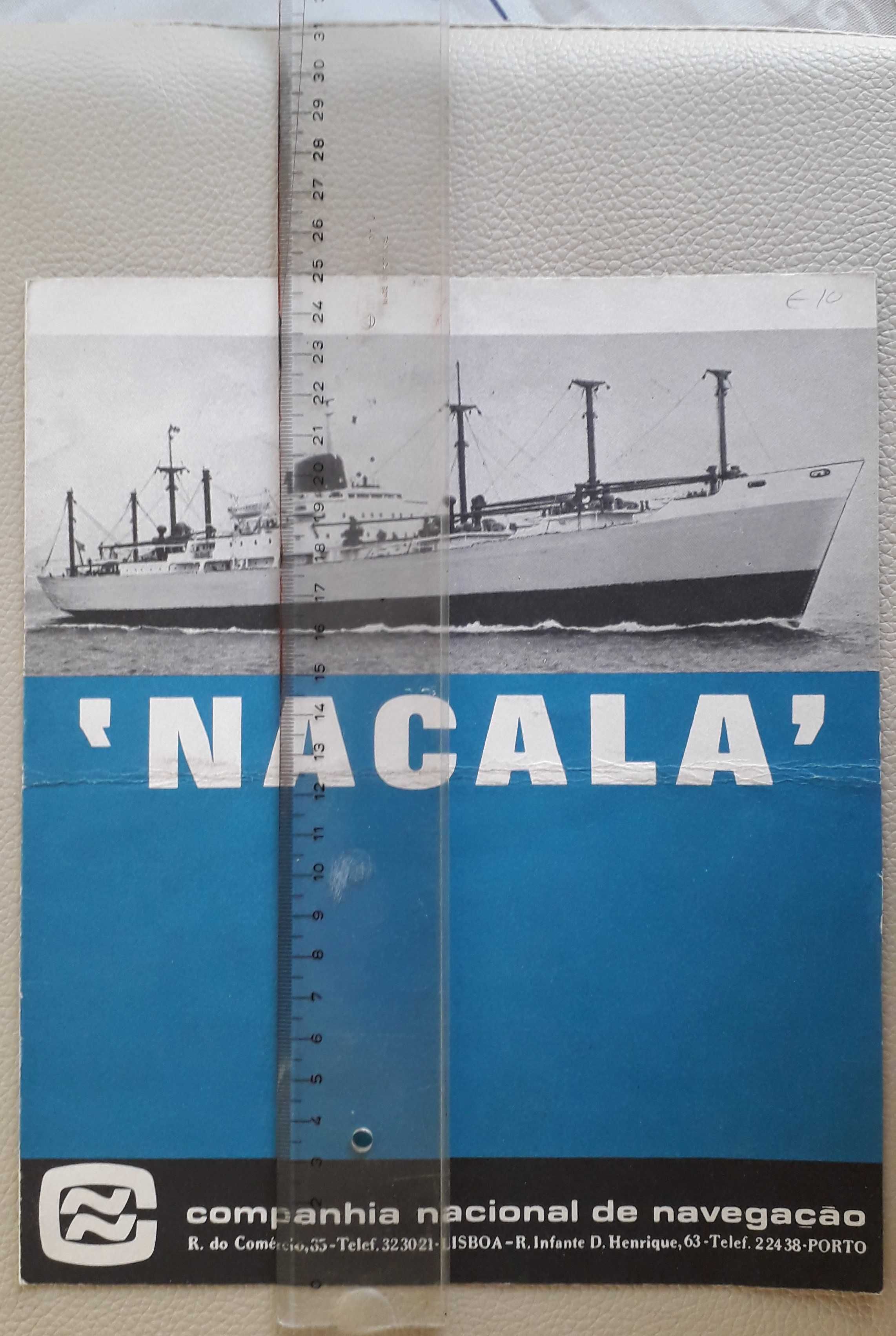 Folhetos de navios da Companhia Nacional de Navegação