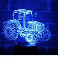 Lampka Led 3D efekt traktor