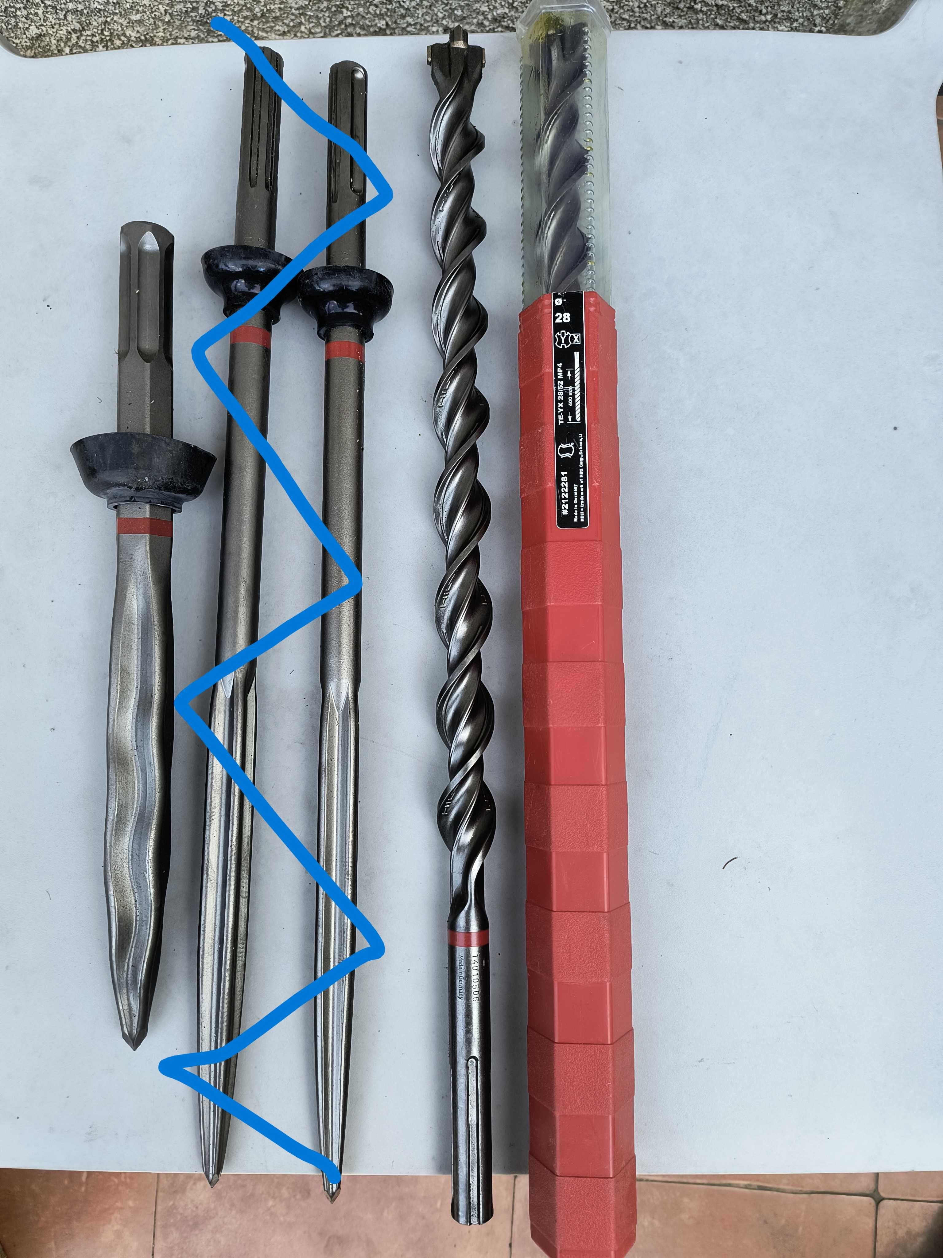 Wiertła fi 28 i szpicaki Hilti SDS MAX