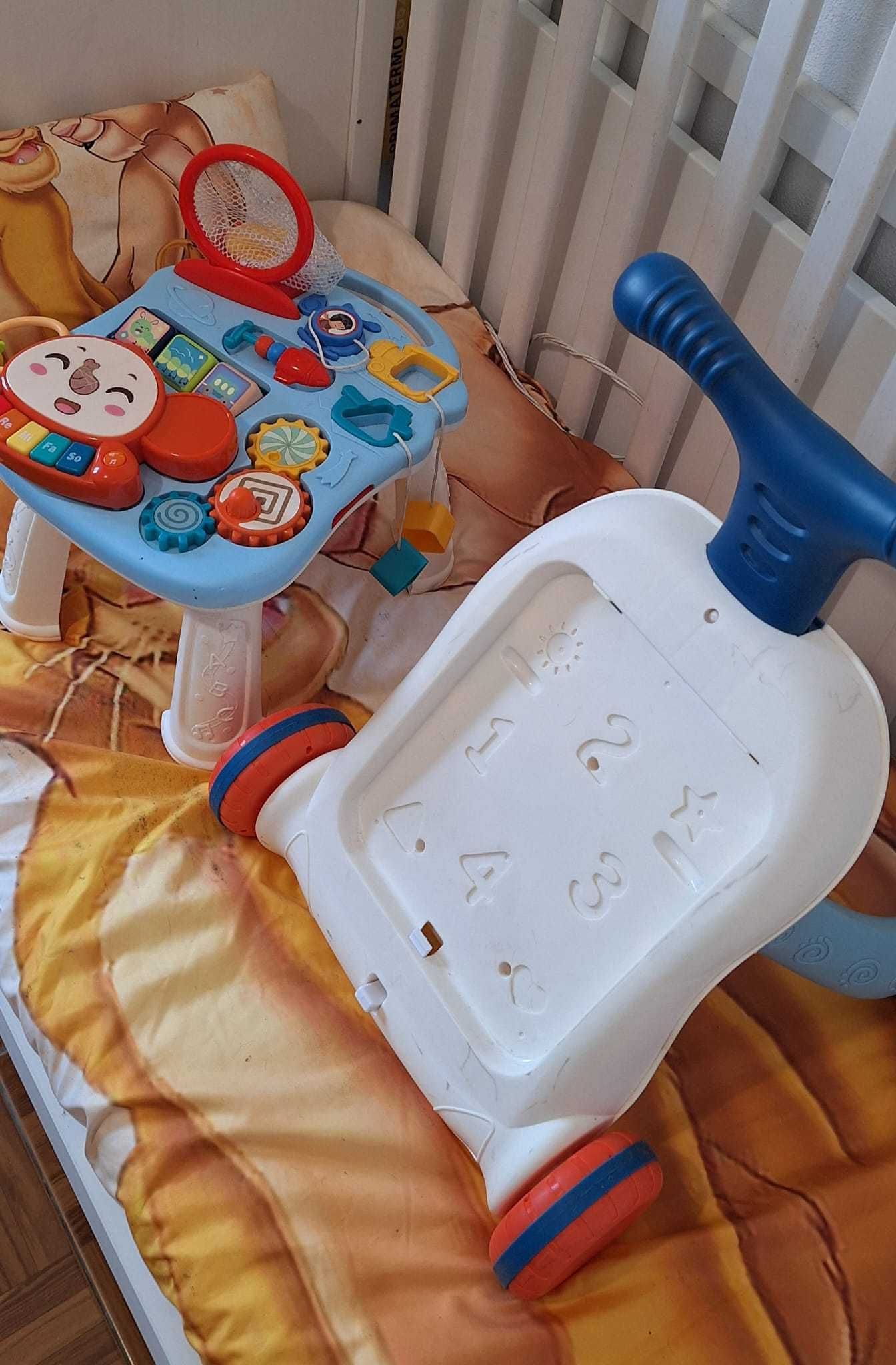 Andador 2 em 1 - Andarilho crianças e mesa de atividades