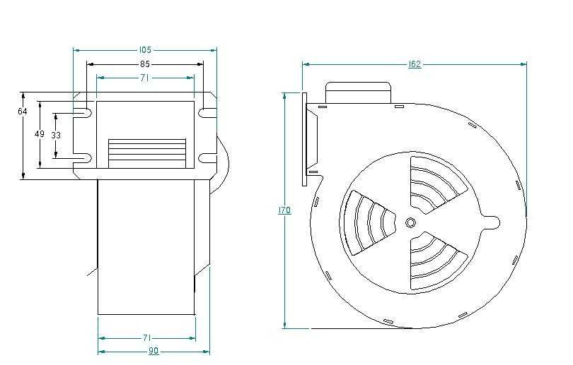 Wentylator nadmuch dmuchawa do pieca kotła RMS 120 A/P 80W od LUTECH