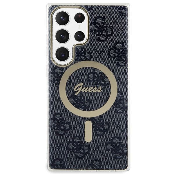 Guess Guhms23Lh4Stk S23 Ultra S918 Czarny/Black Hardcase 4G Magsafe