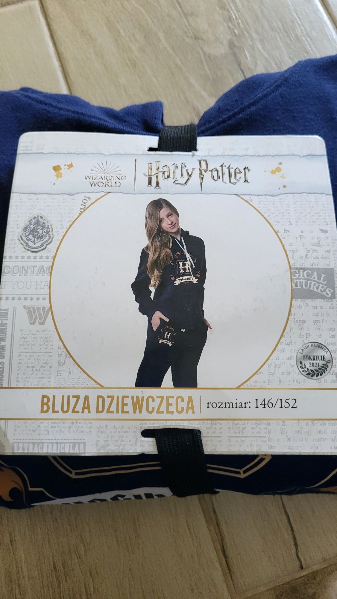 Nowa bluza dresowa kangurka Hogwart 146/ 152 Harry Potter granatowa