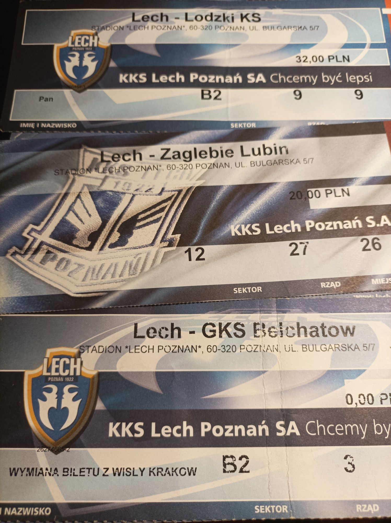 Bilety Lech poznan