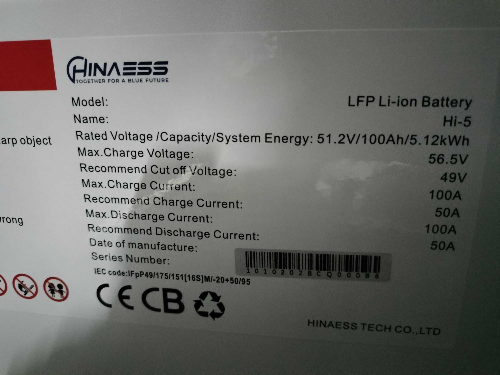 Bateria Litio Solar 100A