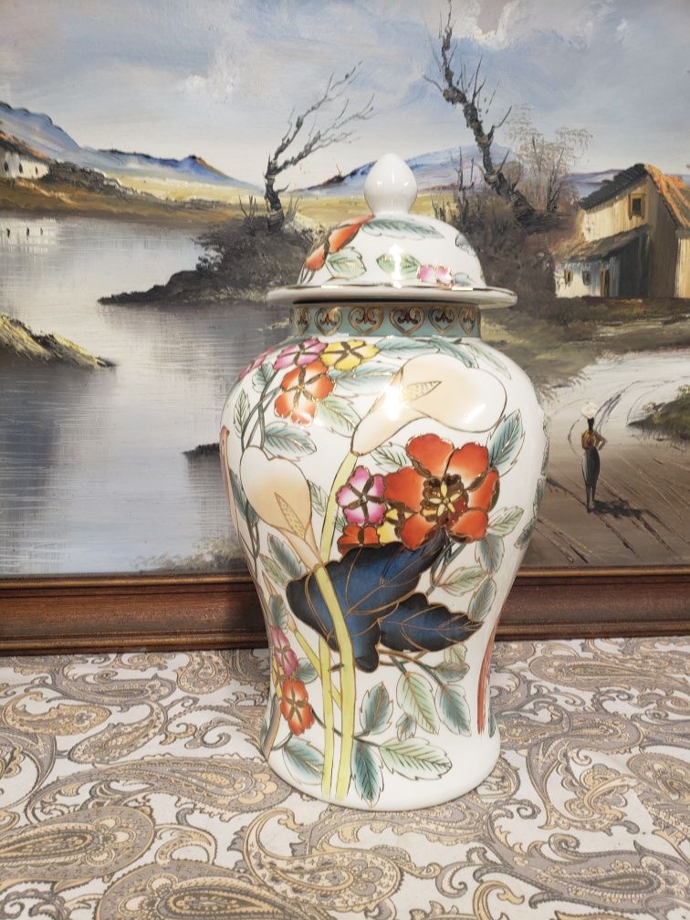 belíssimo jarrão pintado à mão