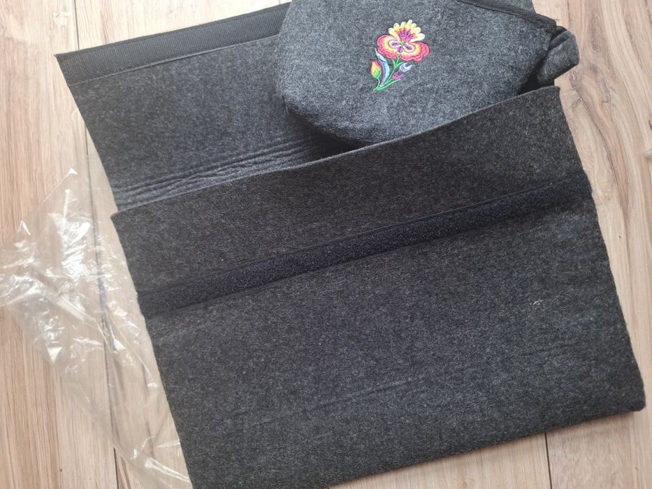 Etui na laptop folk NOWE+ saszetka filc filcowe etui łowickie
