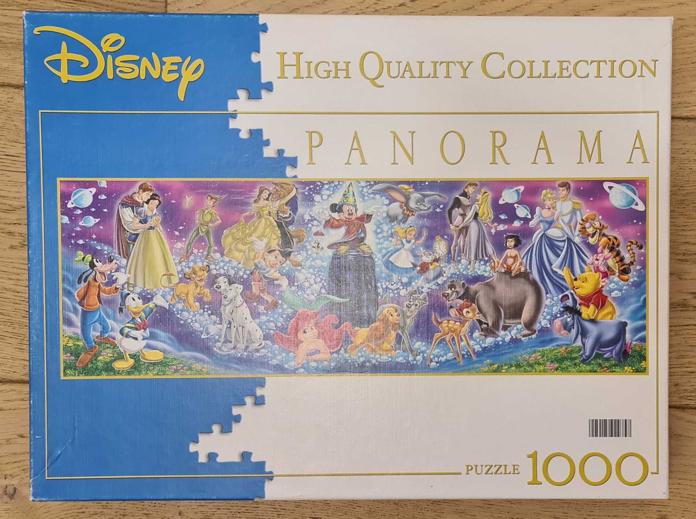Puzzle Panorama Clementoni 1000 Disney Bambi Puchatek Donald Król Lew
