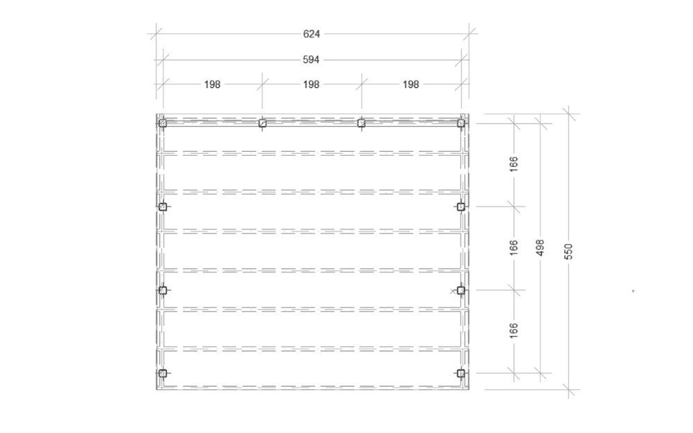 Wiata garażowa 624x550 CARPORT SIgma