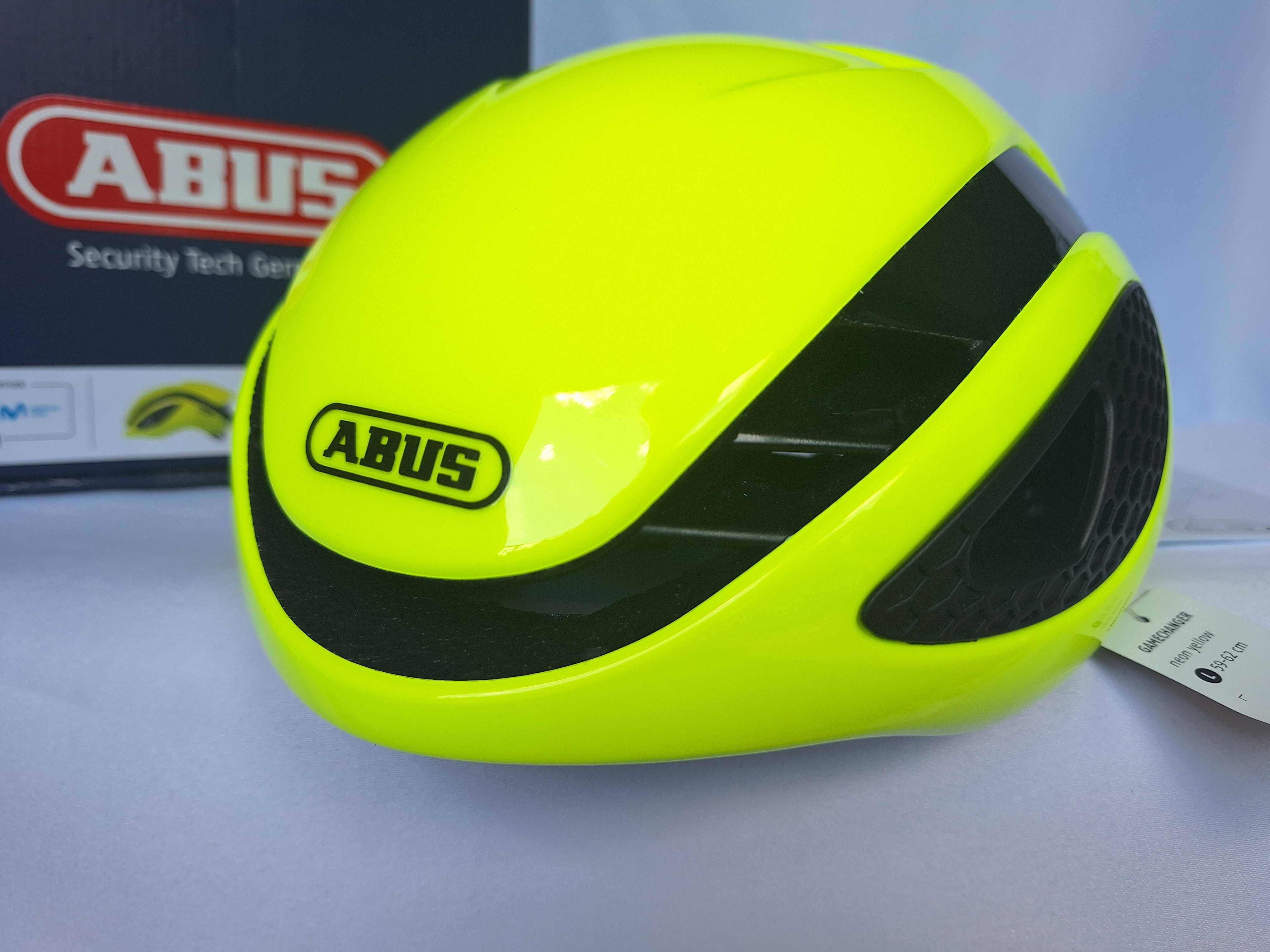 Kask rowerowy szosowy Abus GameChanger Neon Yellow L 59-62cm