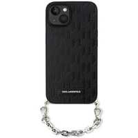 Etui Karl Lagerfeld Saffiano Monogram Chain dla iPhone 14 - Czarny