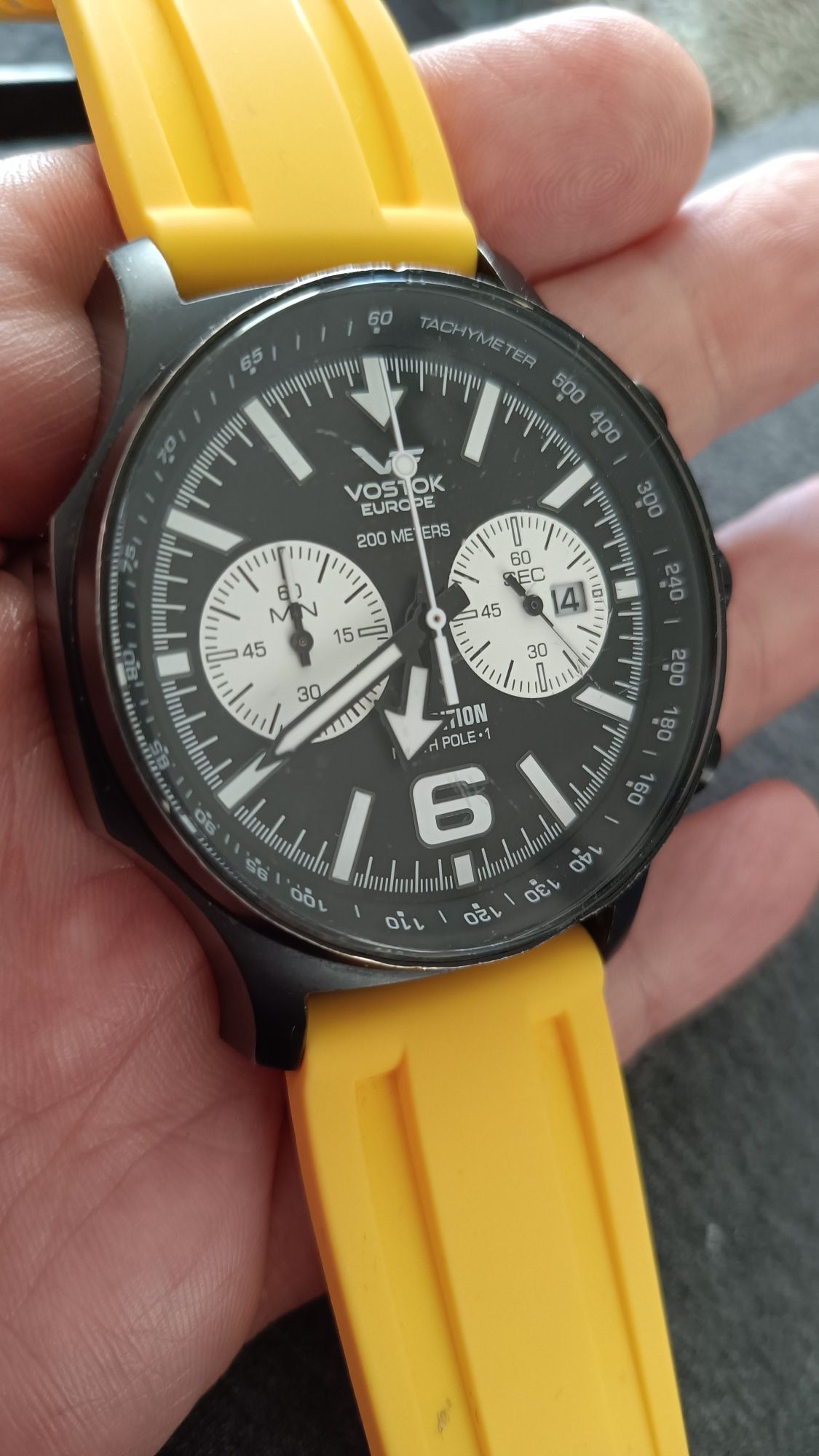 Vostok Europe męski masywny zegarek chronograf