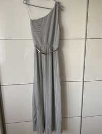 Długa srebrna sukienka Mohito XS