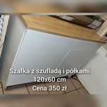 Szafka, komoda biała półki, szuflada