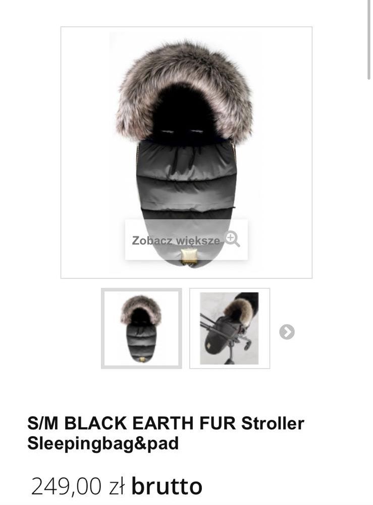 S/M BLACK EARTH FUR Stroller Sleepingbag&pad