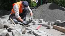 Wysiewka kruszywo hutnicze piasek kostka brukowa granitowa betonowa