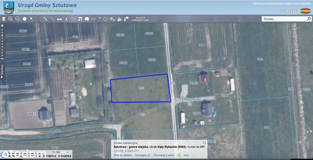 Działka budowlana 1178 m² – Kąty Rybackie | Mierzeja Wiślana