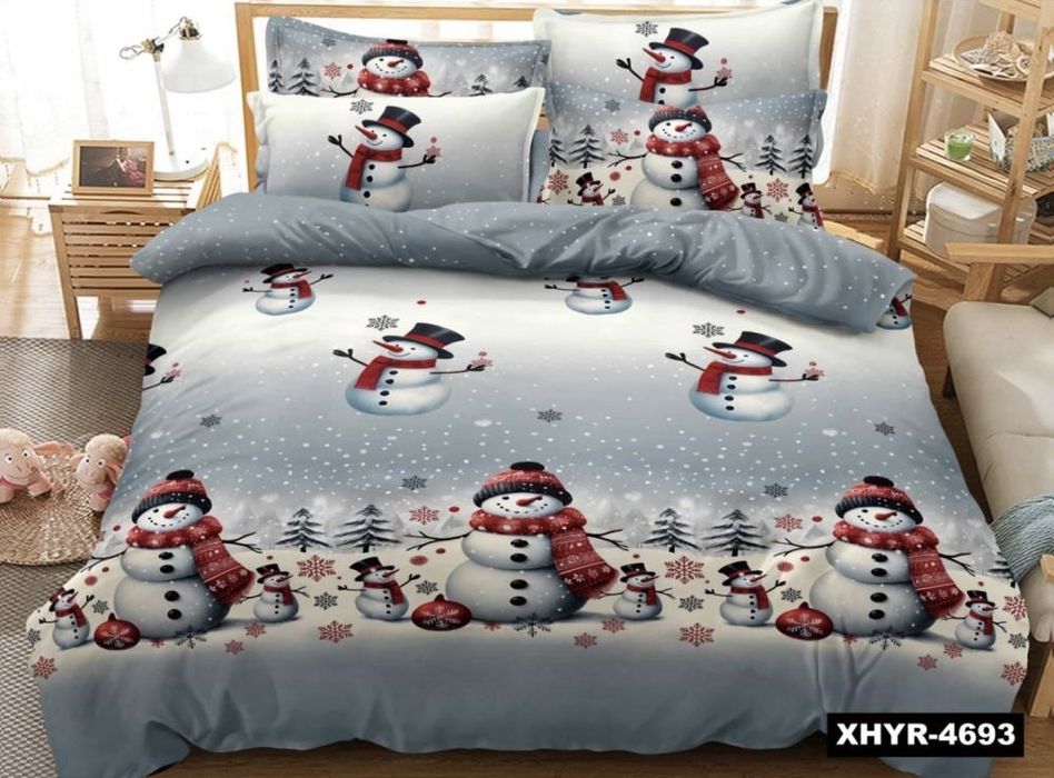 Акція! Чорна п’ятниця! Байкова постільна білизна новорічна тепла є