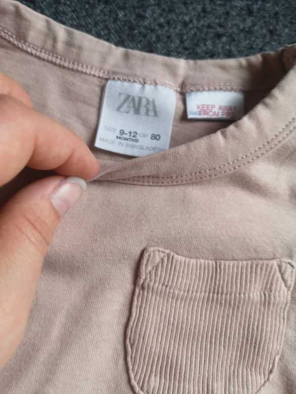 Zestaw Zara Tahari Next bluzka ogrodniczka legginsy 80 cm 12 m.