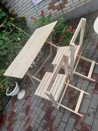 Отличный деревянный раскладной стол.Дача ,торговля   .