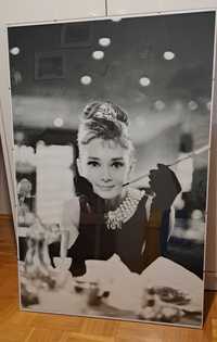 Plakat Audrey Hepburn w antyramie 93x62 cm