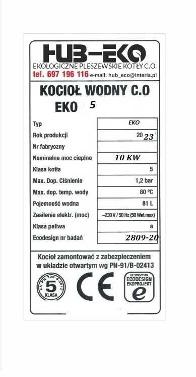 Kocioł piec z podajnikiem 5 klasa na ekogroszek 10 kw 12,15,19,24