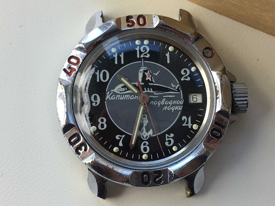 Часы водонепроницаемые Восток Командирские на ходу