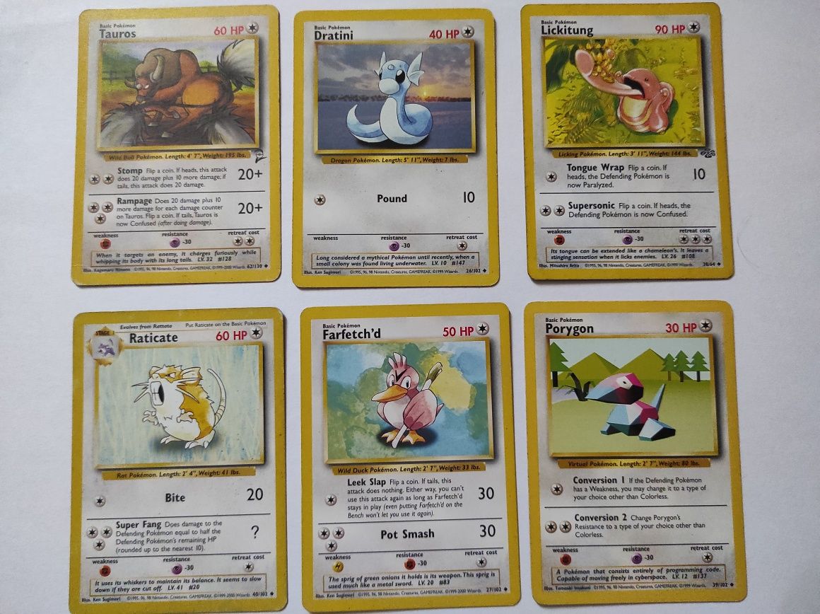 Karty Pokemon Base Set Uncommon