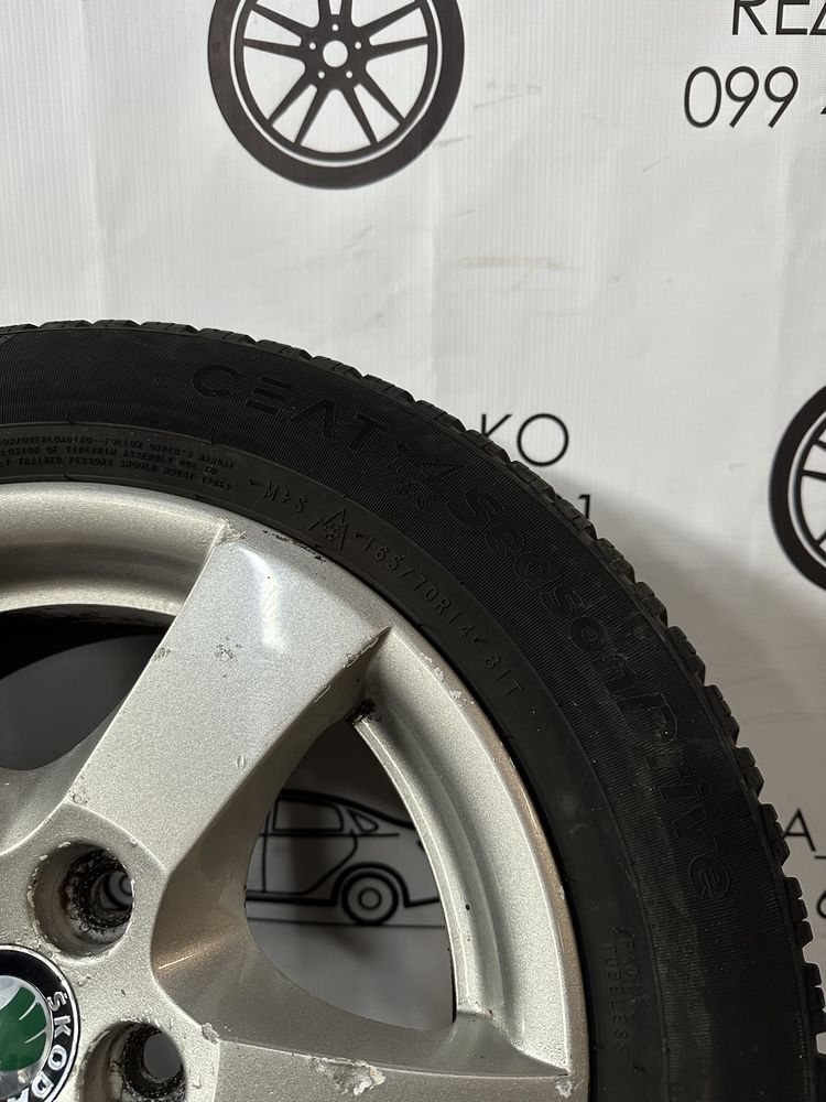 Колеса в зборі 165/70 R14 (всесезонні),диски 5х100 R14