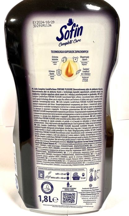 Płyn do prania Sofin color czarny płyn do płukania