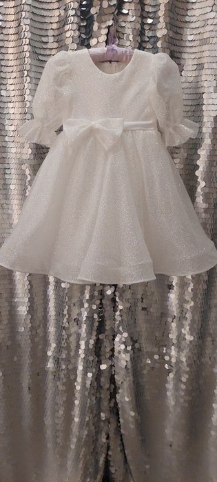 Нові сяючі дитячі новорічні сукні на 3-6 років, сніжинка,зірочка, фея