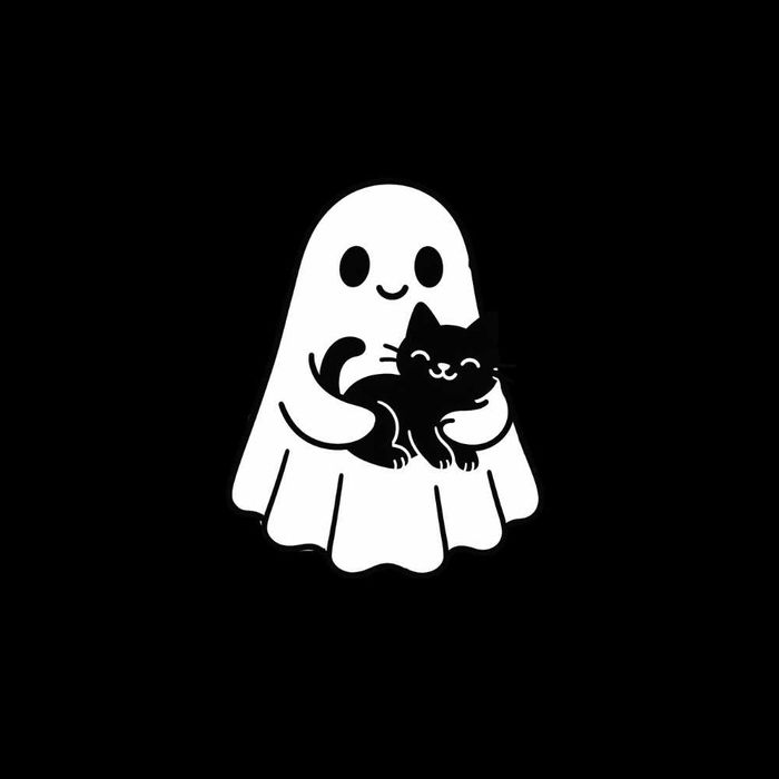 Koszulki Halloween Nośto – Slodka czy Straszna i Duch z Kotem