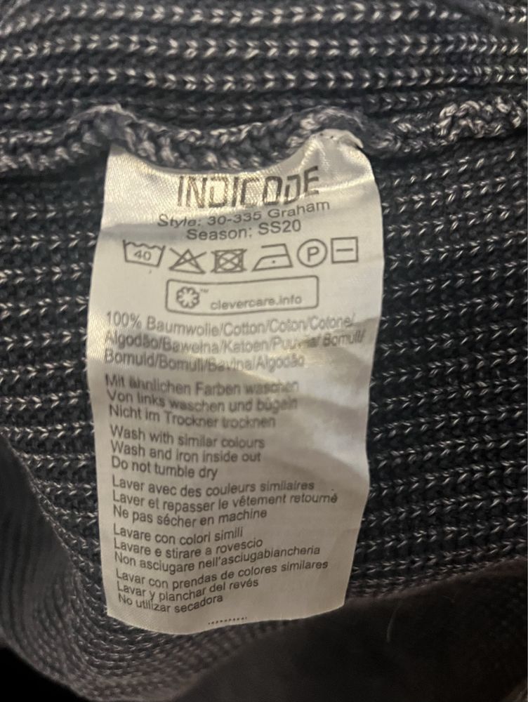 Długi kardigan sweter  z kapturem INDICODE rozm. L 100% bawełna/cotton
