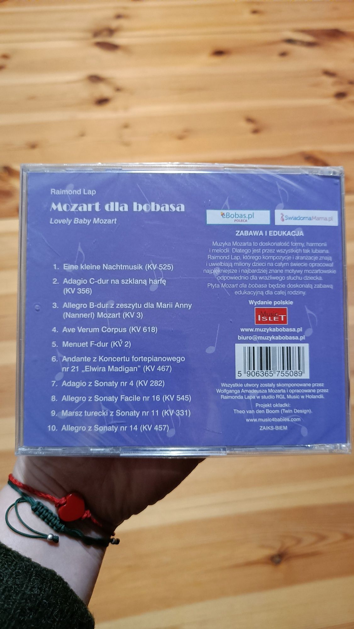 Mozart dla bobasa, płyta CD, Raimond Łap, nowa