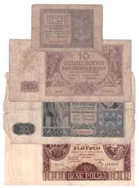 3. Banknoty polskie 1-100 złotych 1932-41 (4 szt.)