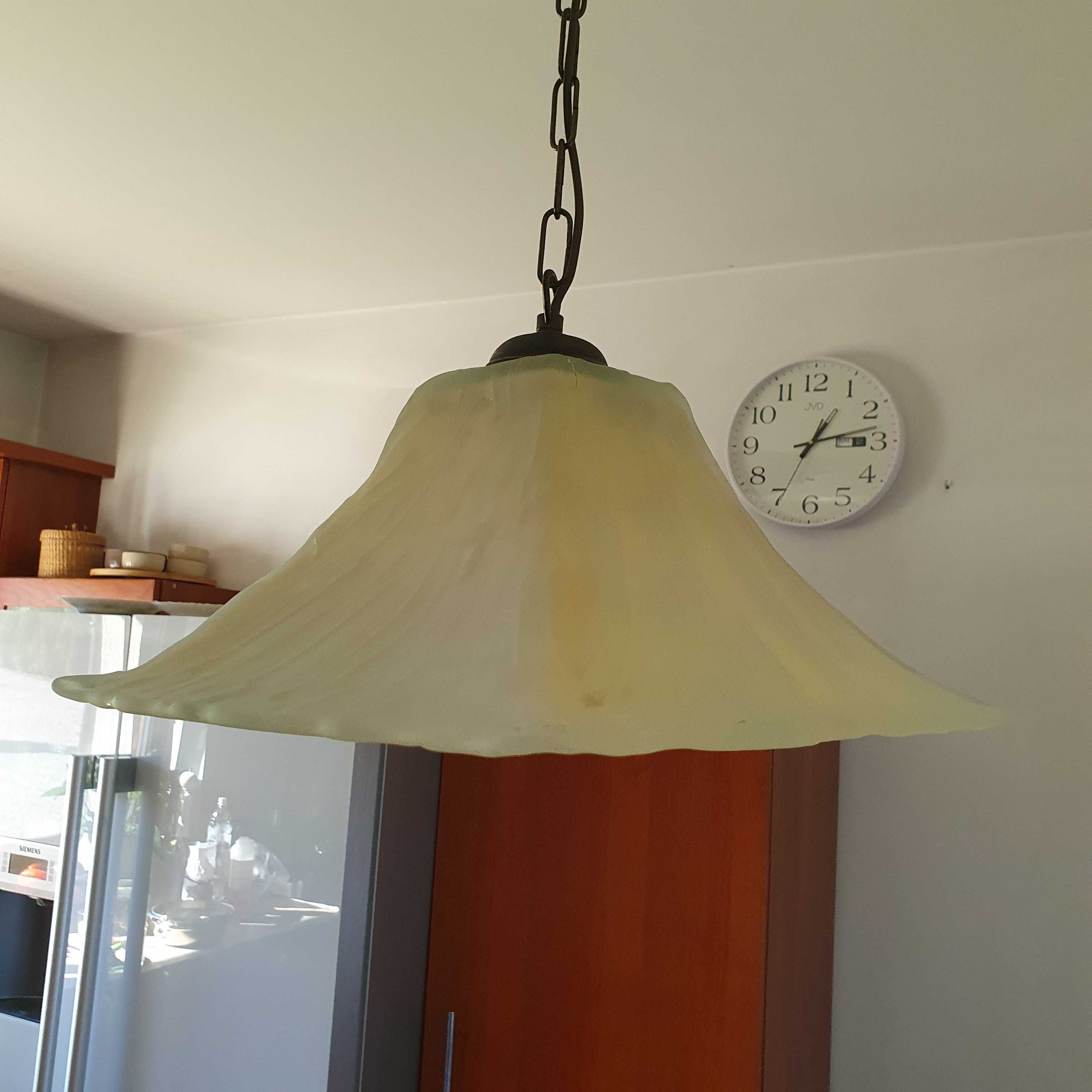 Lampa wisząca + plafon szklana