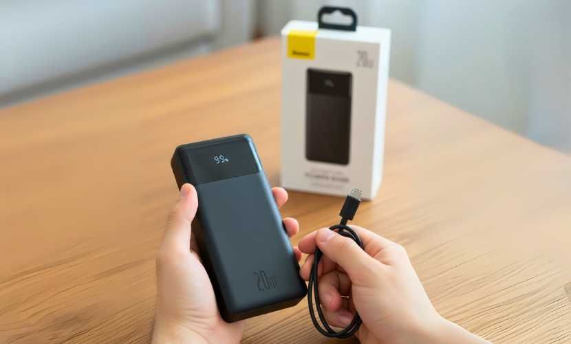 Powerbank Baseus mocny 20000mAh podróżny QC PD ochrona przed zwarciem