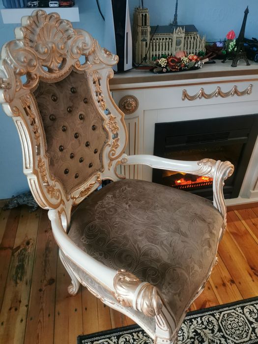 Okazja pałacowy fotel/tron wloski-wenecki