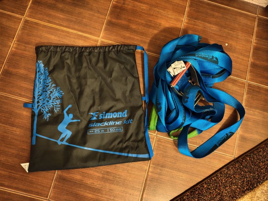 Slackline 25m dla początkujących, stan perfekcyjny