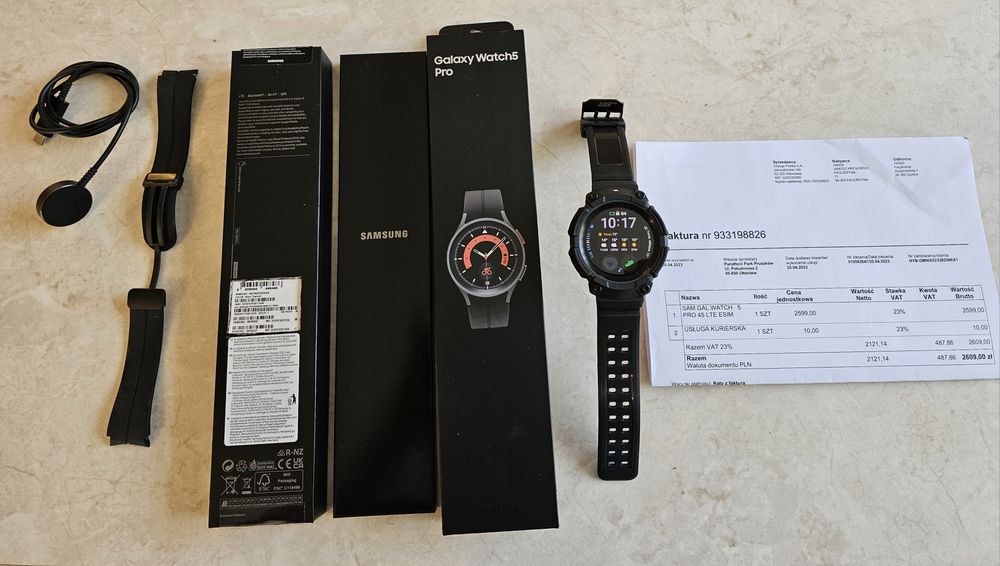 Samsung Watch 5 PRO LTE Titanium Sapphire, NOWY