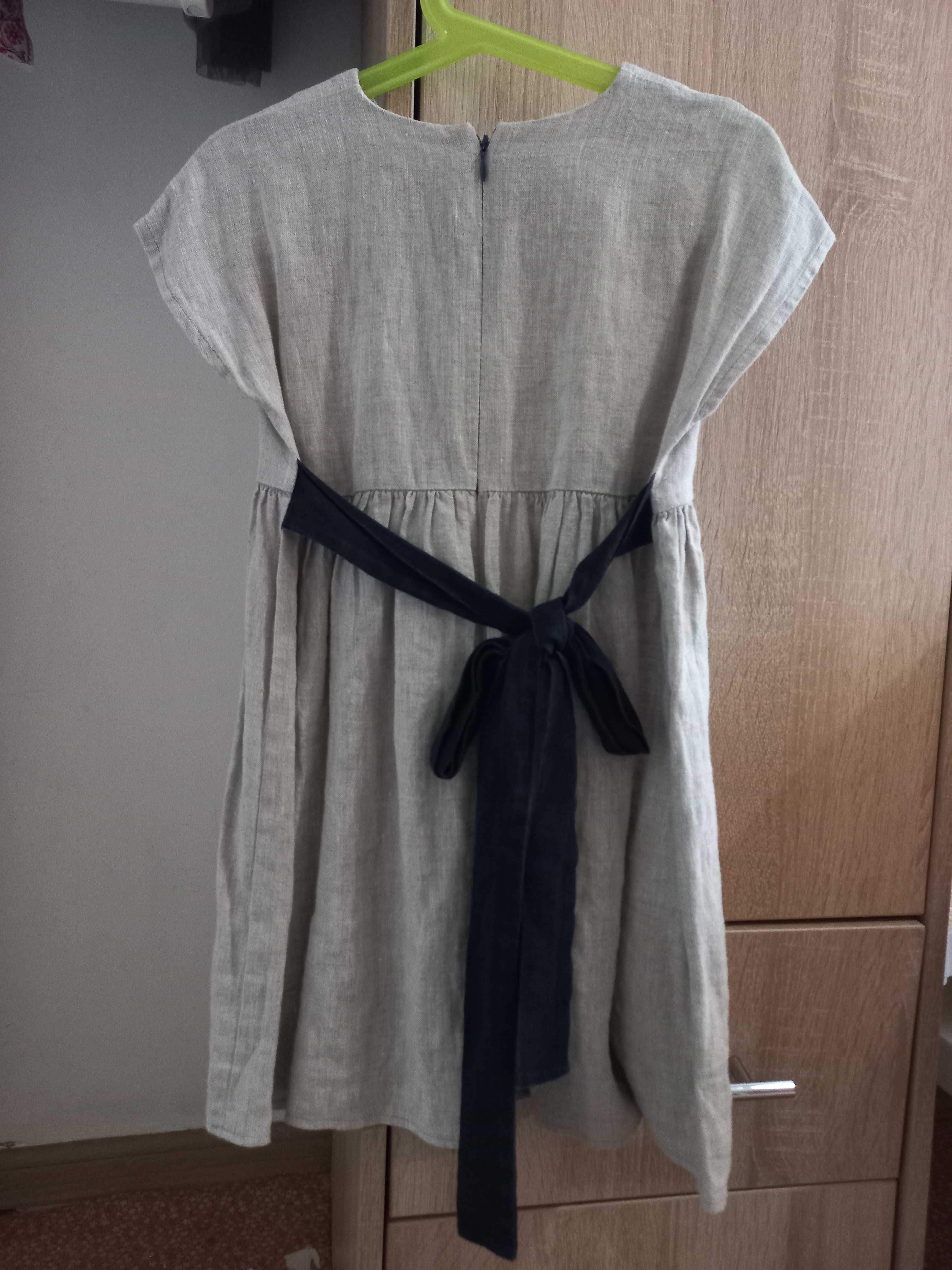 Плаття вышиванка з льону 122 р фолк мода