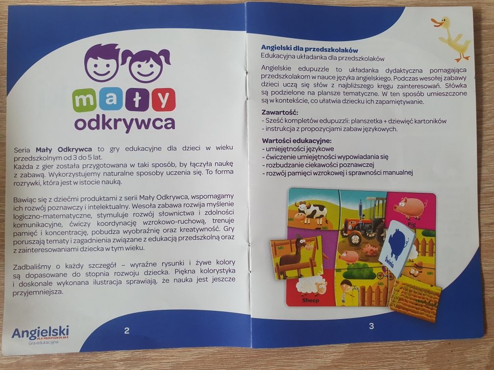 Gra edukacyjna Angielski dla przedszkolaka