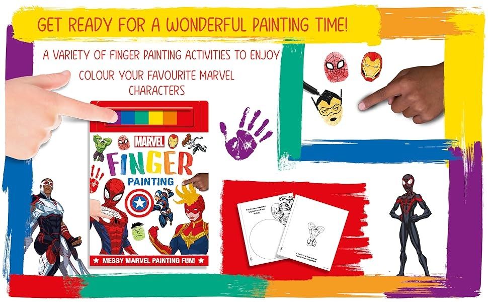 Marvel Finger Painting malowanie palcami fingerprint po angielsku