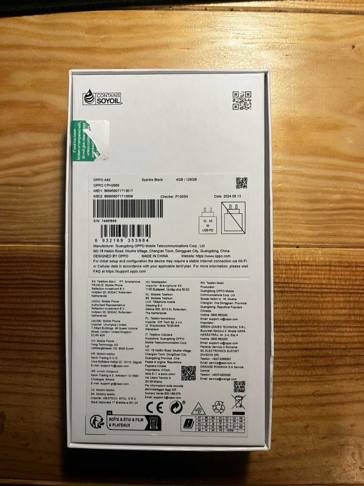 Oppo A40 128GB Preto