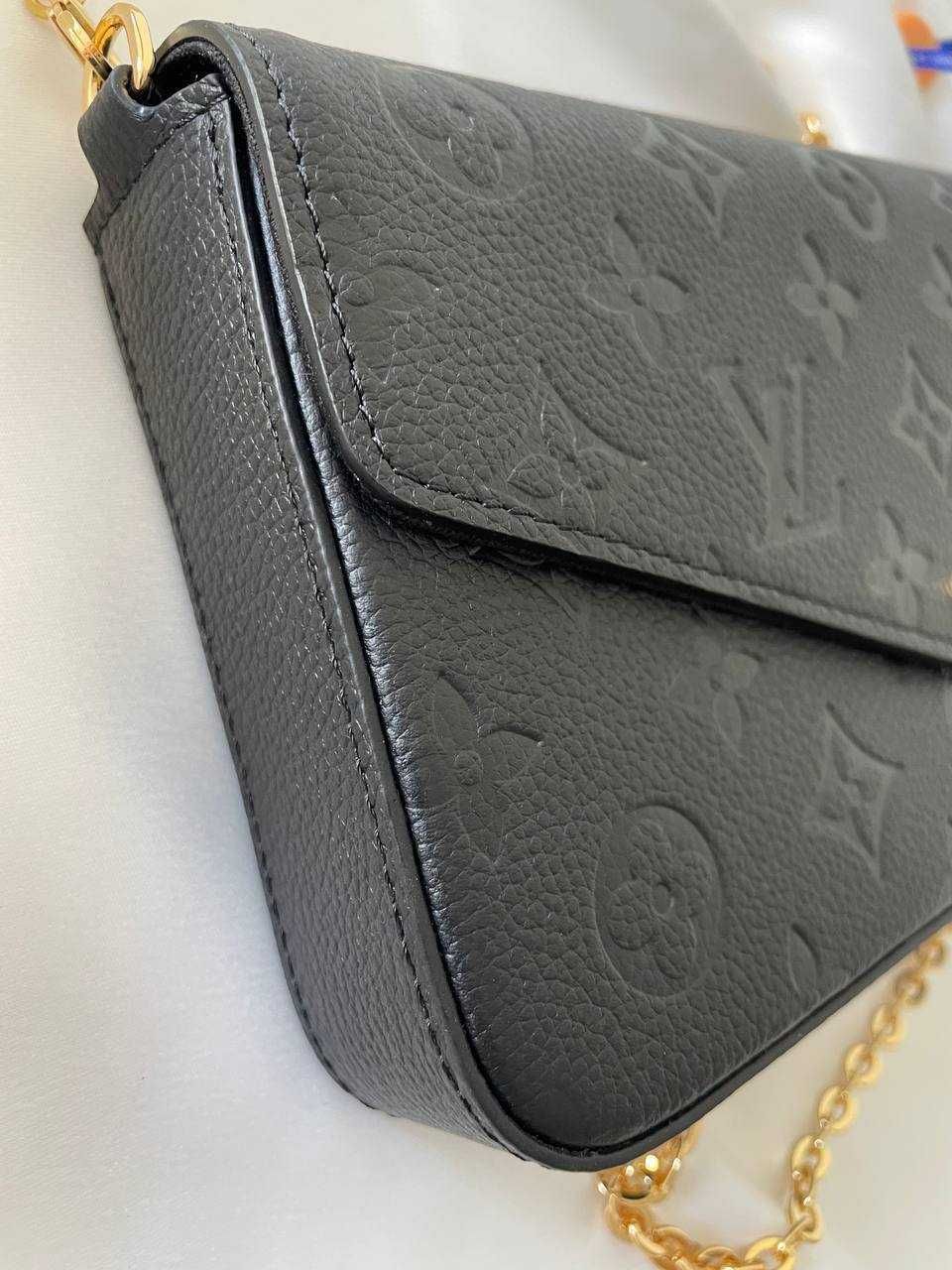 Клатч Louis Vuitton POUCHETTE BLACK MONOGRAM, оригінал!