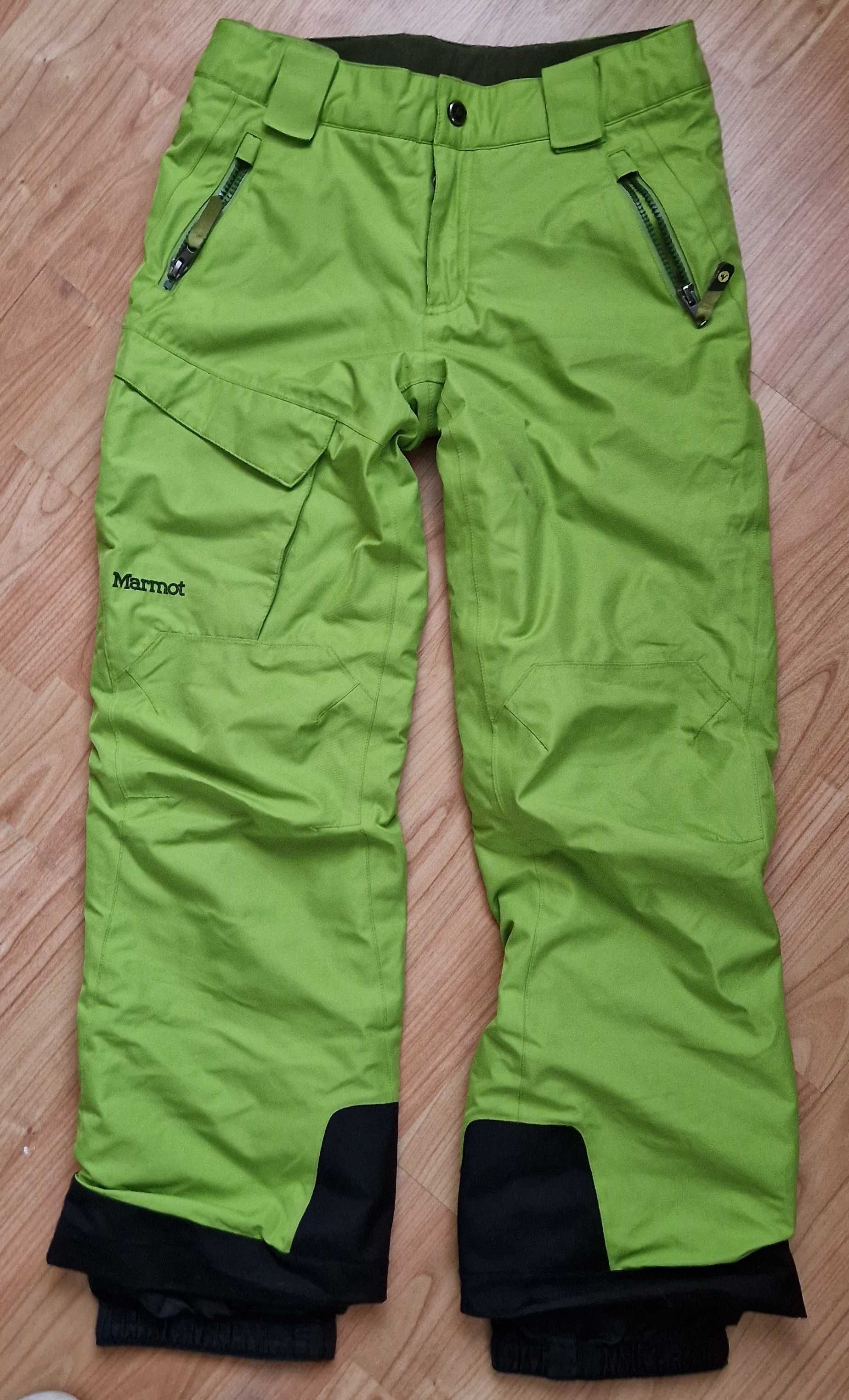 Seledynowe Spodnie narciarskie chłopiece Marmot L