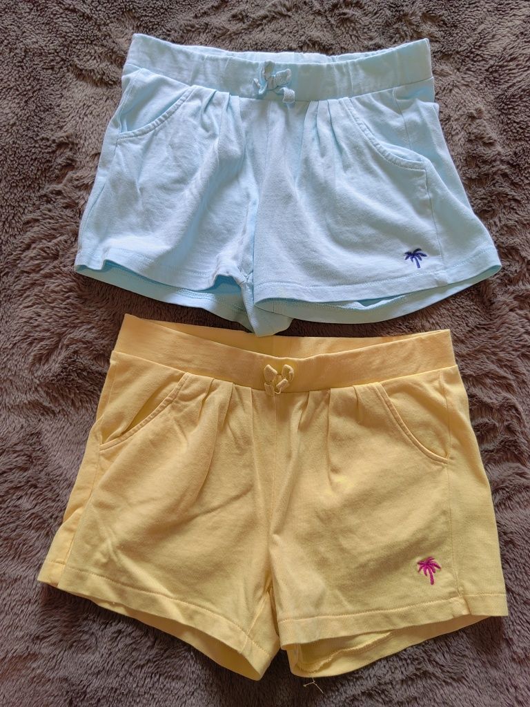 Conjunto 2 Pares de calções algodão Verão menina tam 128